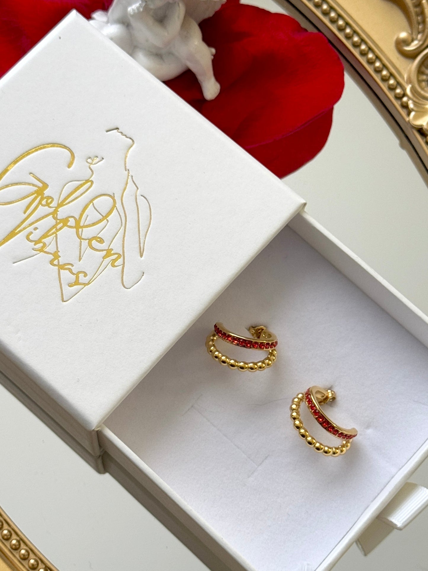RUBY MINI HOOPS
