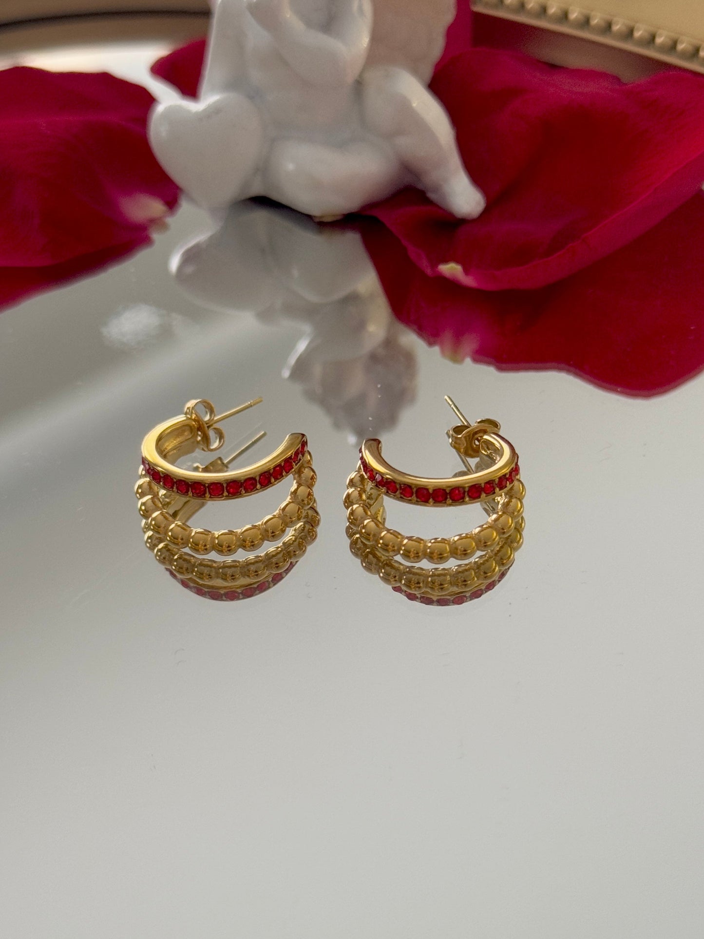 RUBY MINI HOOPS
