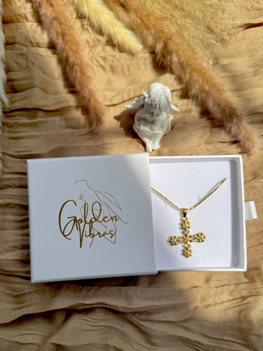 BLOOM CROSS NECKLACE